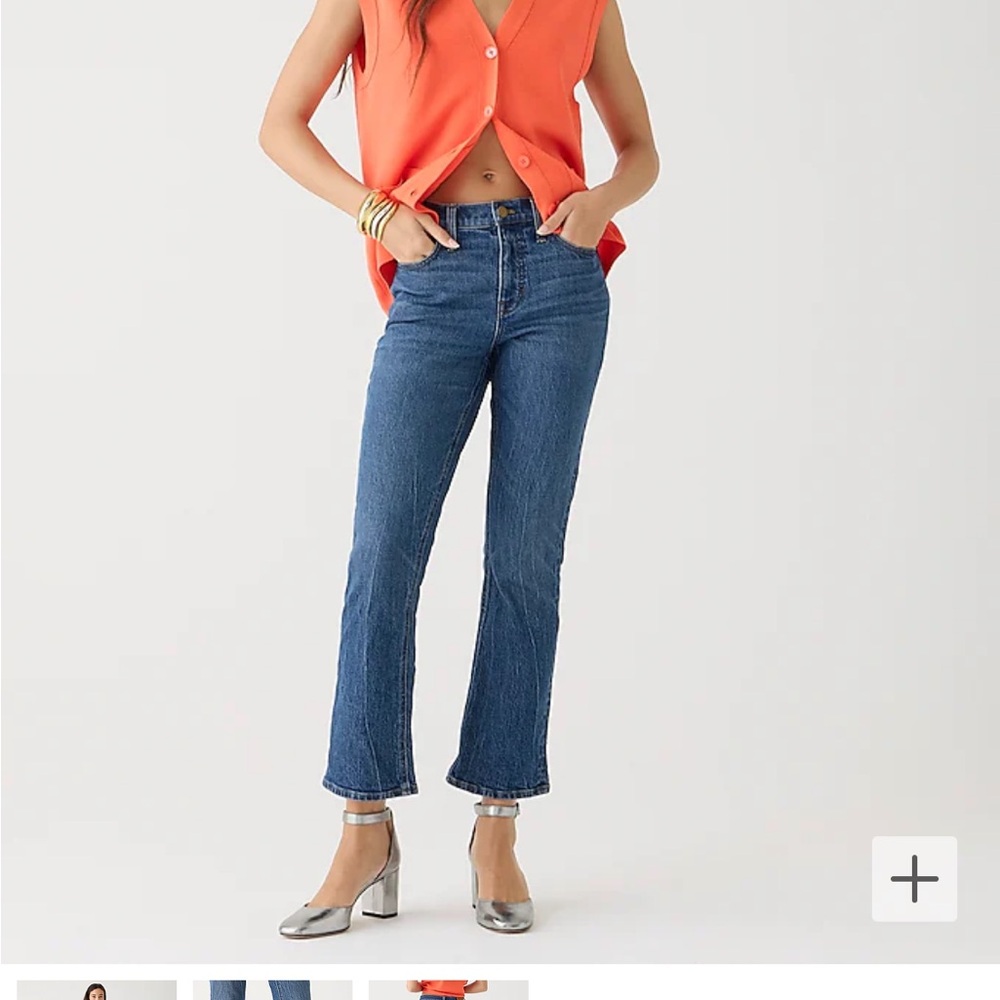 NWT J. Crew 10" demi-boot crop jean in Marion wash size 25